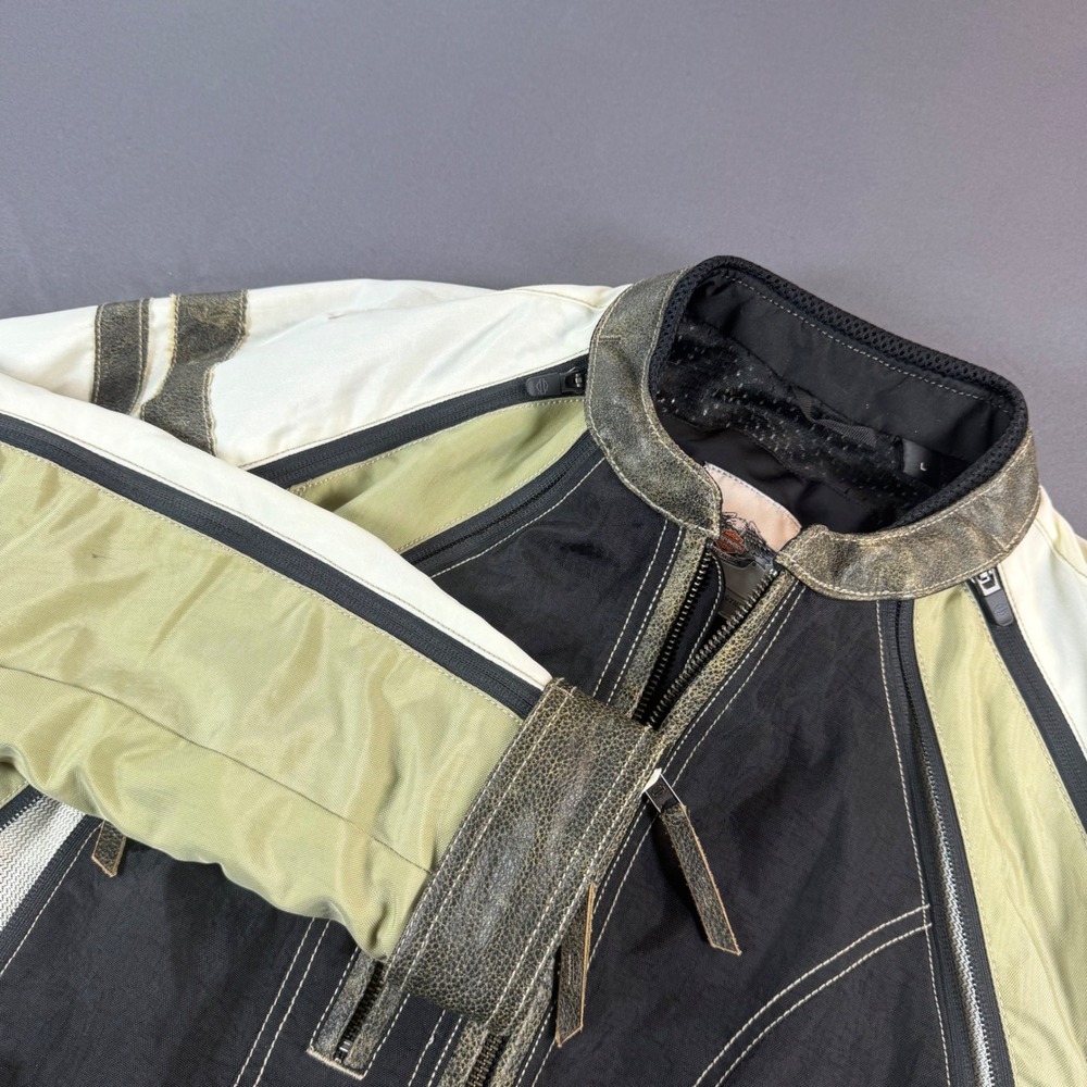 Harley Davidson Womens Riding Jacket Black Cream 98107-16VW Large